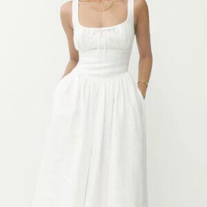 COPY - White Reformation Linen Dress , Size 8